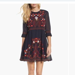 French Connection navy babydoll dress